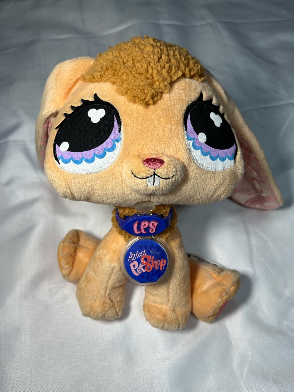 Littlest Pet Shop VIP Bunny Plush Peach Lop Ear Hasbro 2007 Stuffed Animal NWT